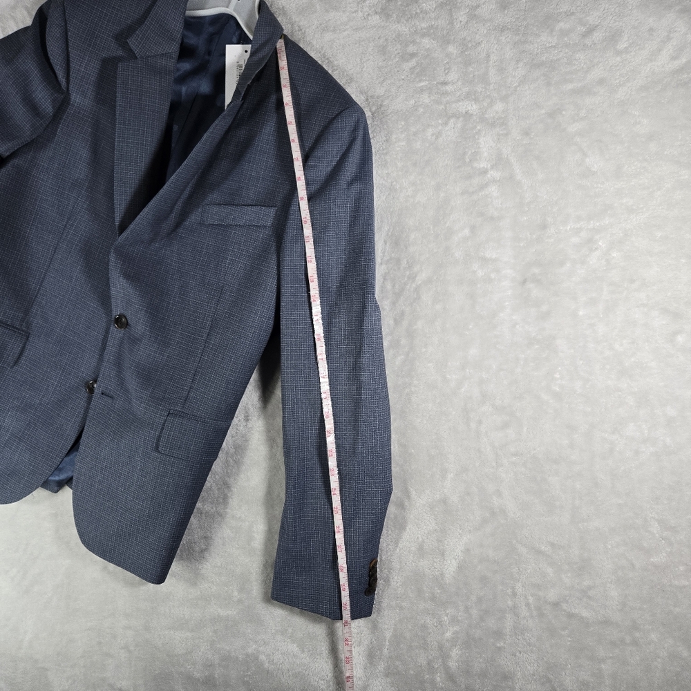 Paul Smith Designer Men’s Suit Soho Fit Blue 42R Jacket 36 Waist Unhemmed Plaid - Picture 10 of 16